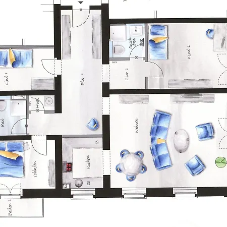 아파트 Ferienwohnung-Natur-Und-Kunst *